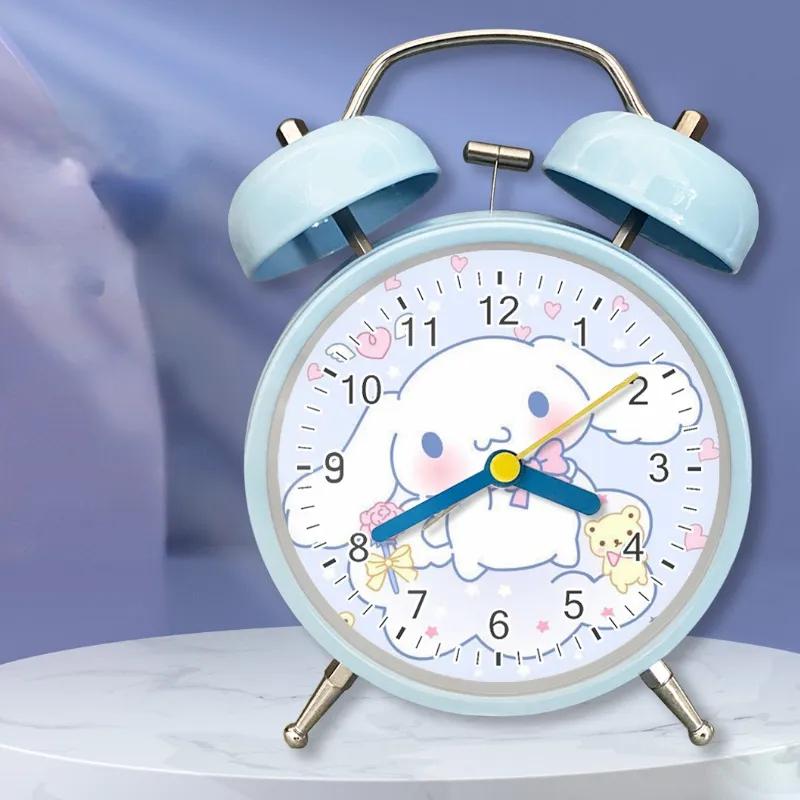 오리지널 산리오 헬로 키티 쿠로미 알람 시계, 마이 멜로디 크리에이티브 걸 귀여운 탁상 시계, 어린이 침대 옆 시계, 홈 벨